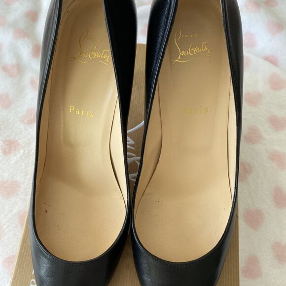 Christian Louboutin size 40.5 women's black pumps red bottom with box - Picture 6 of 11